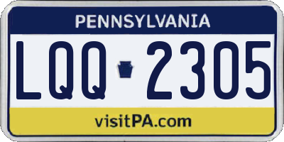 PA license plate LQQ2305