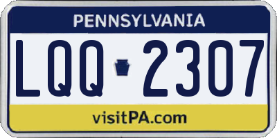 PA license plate LQQ2307