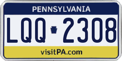 PA license plate LQQ2308