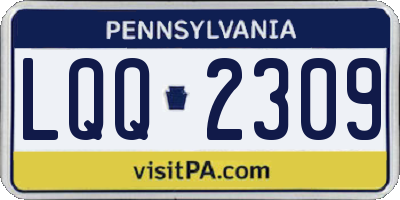 PA license plate LQQ2309