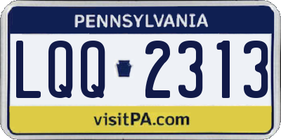 PA license plate LQQ2313