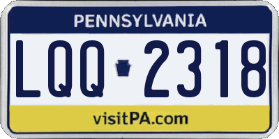PA license plate LQQ2318