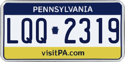 PA license plate LQQ2319