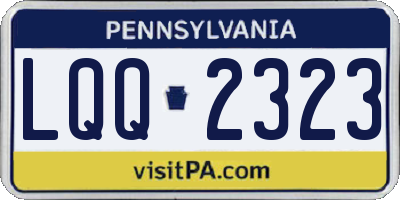 PA license plate LQQ2323