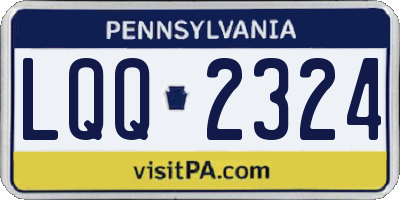 PA license plate LQQ2324