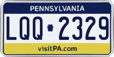 PA license plate LQQ2329
