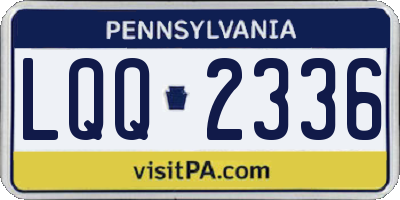 PA license plate LQQ2336