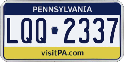 PA license plate LQQ2337