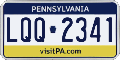 PA license plate LQQ2341