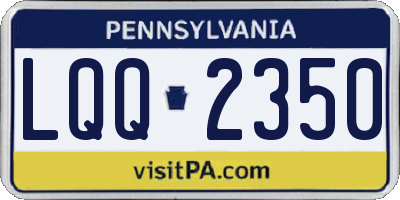 PA license plate LQQ2350