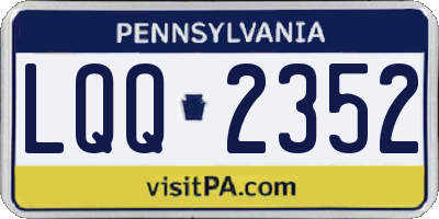 PA license plate LQQ2352