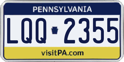 PA license plate LQQ2355