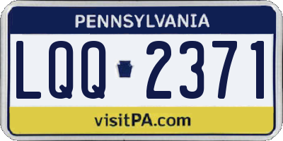PA license plate LQQ2371