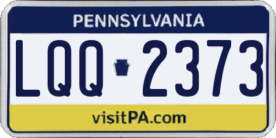 PA license plate LQQ2373