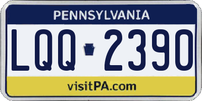 PA license plate LQQ2390