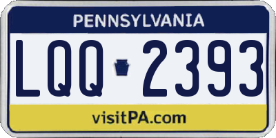 PA license plate LQQ2393