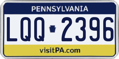 PA license plate LQQ2396