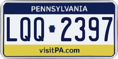 PA license plate LQQ2397
