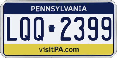 PA license plate LQQ2399