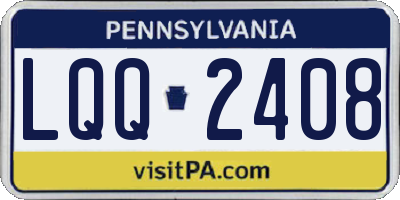 PA license plate LQQ2408
