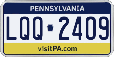 PA license plate LQQ2409
