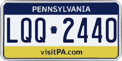 PA license plate LQQ2440