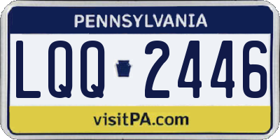 PA license plate LQQ2446
