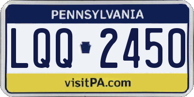PA license plate LQQ2450