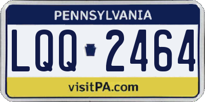 PA license plate LQQ2464