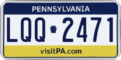 PA license plate LQQ2471