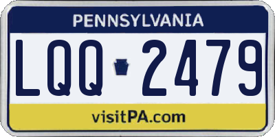 PA license plate LQQ2479