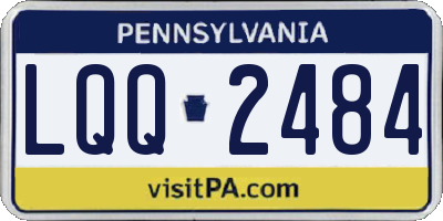 PA license plate LQQ2484