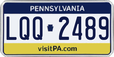 PA license plate LQQ2489