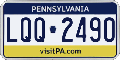 PA license plate LQQ2490