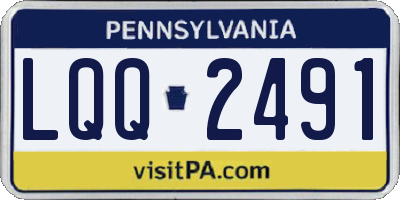 PA license plate LQQ2491