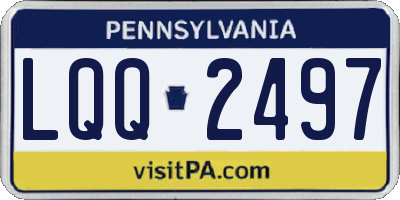 PA license plate LQQ2497