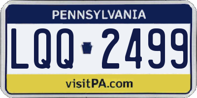 PA license plate LQQ2499
