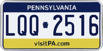 PA license plate LQQ2516