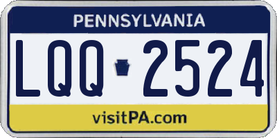 PA license plate LQQ2524