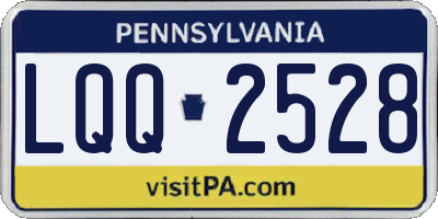 PA license plate LQQ2528