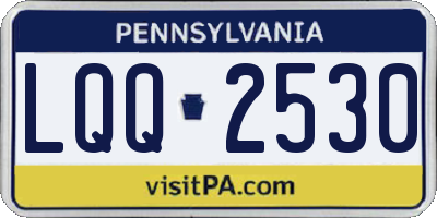 PA license plate LQQ2530