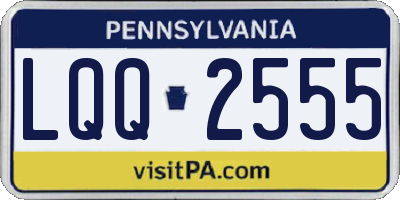 PA license plate LQQ2555