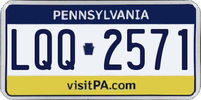 PA license plate LQQ2571