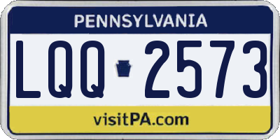 PA license plate LQQ2573
