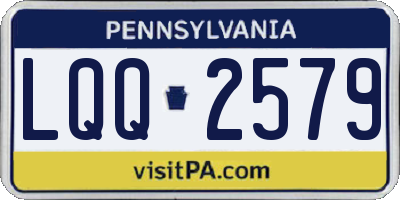 PA license plate LQQ2579