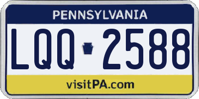 PA license plate LQQ2588