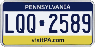 PA license plate LQQ2589