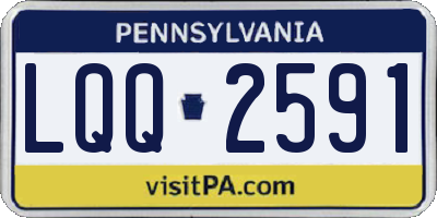 PA license plate LQQ2591