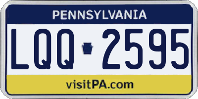 PA license plate LQQ2595