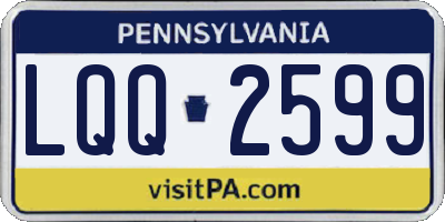 PA license plate LQQ2599